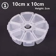 thumbnail image 1 of U8MO 8/10/15/24/36 Removable Compartment Bead Storage Plastic Box Organizer Container-1# Round 8 Grids, 1 of 6
