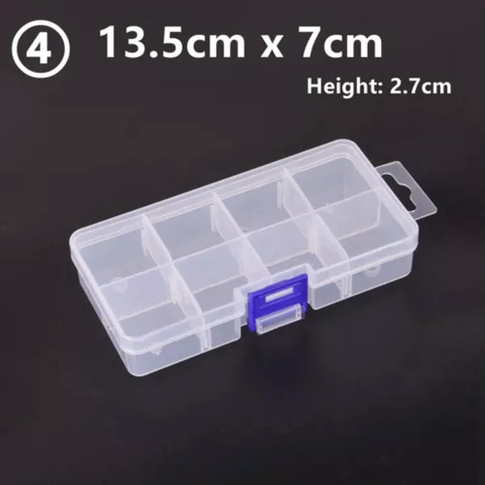 U8MO 8/10/15/24/36 Removable Compartment Organizer Container Bead Storage Plastic Box-4# 8 Grids