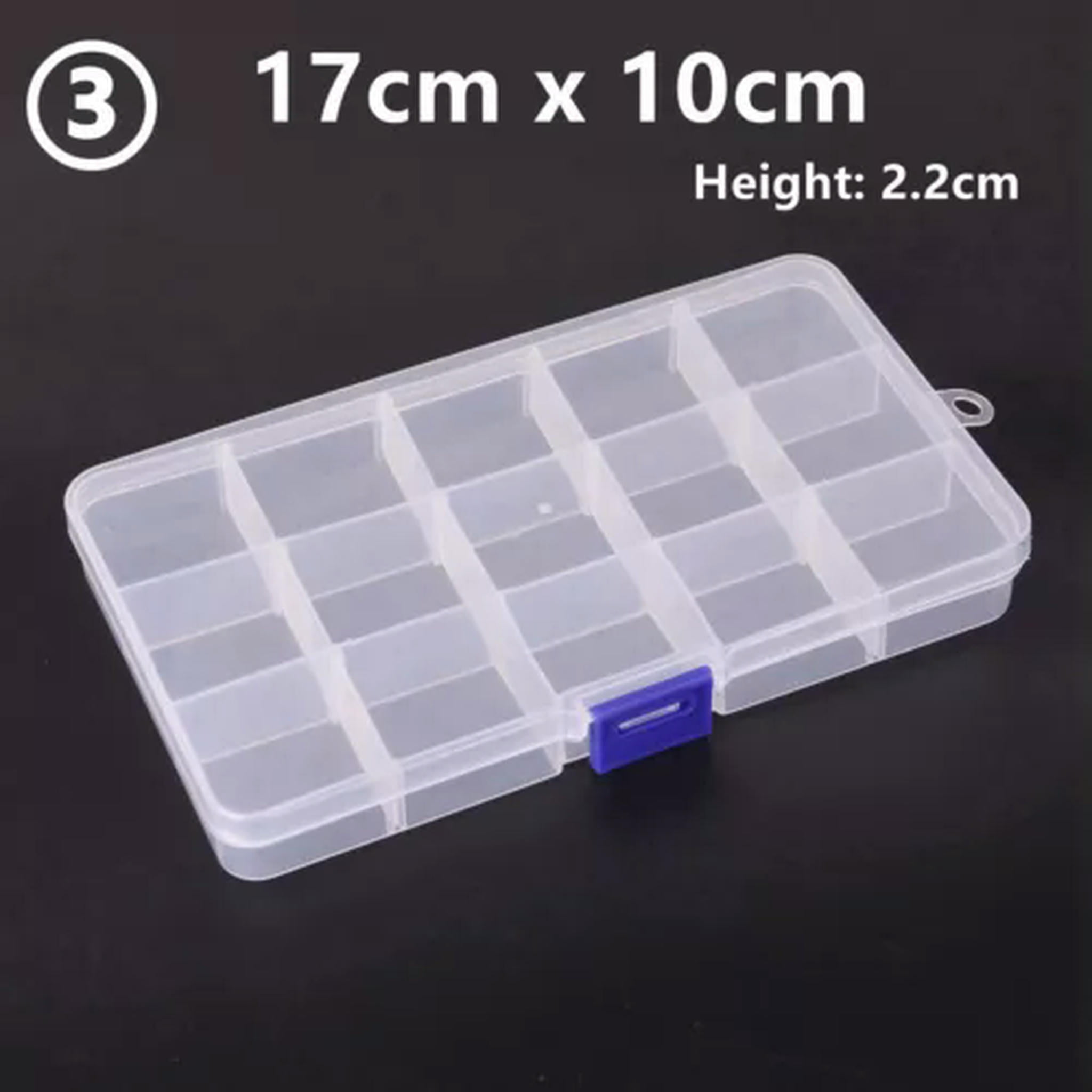 U8MO 8/10/15/24/36 Removable Compartment Organizer Container Bead Storage Plastic Box-3# 15 Grids