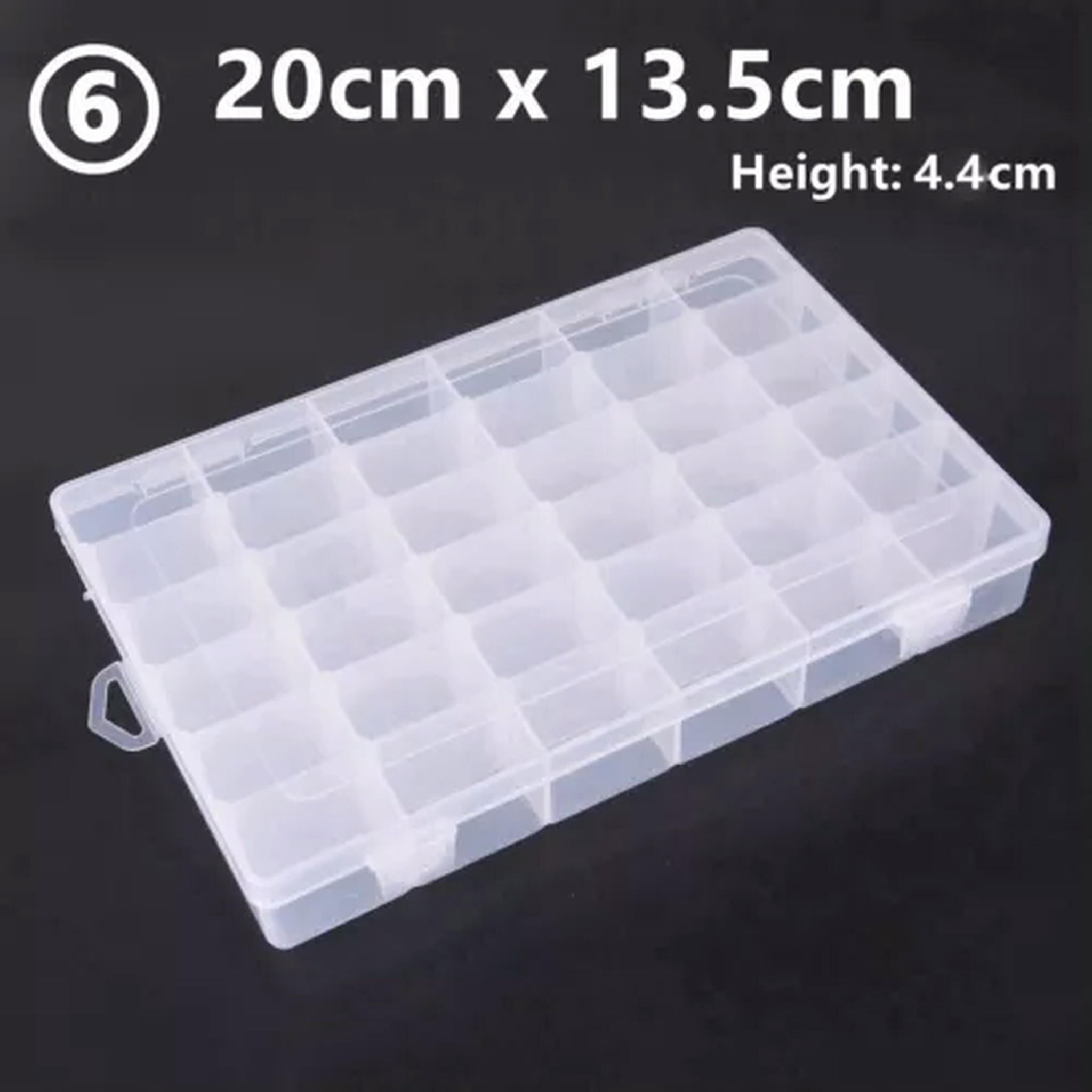 U8MO 8/10/15/24/36 Removable Compartment Organizer Container Bead Storage Plastic Box-6# 36 Grids