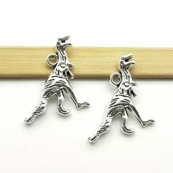 U8MO 8/20/50pcs dinosaur Antique Silver Charms Pendants for Jewelry Making 23*20mm-20pcs