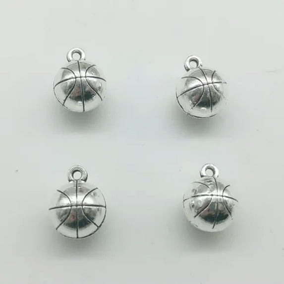 U8MO 8/20pc basketball antique silver charms pendants jewelry DIY 14*11mm-20pcs