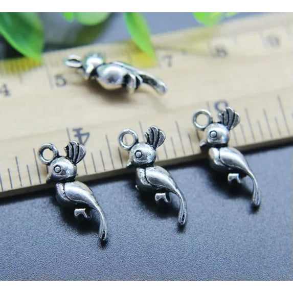 U8MO 8~50pc Retro 3D Bird Animal Alloy Charms Pendant Jewelry Making DIY 17*9mm-50pcs