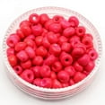 thumbnail image 1 of U8MO 800 Neon Color Opaque Glass Beads Rondelle 4mm (6/0) Mini Beads Spacer-Neon Red, 1 of 8