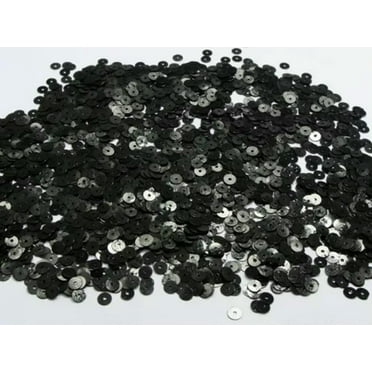 U8MO 8000 5mm Flat Round loose sequins Paillettes sewing Wedding craft -Black