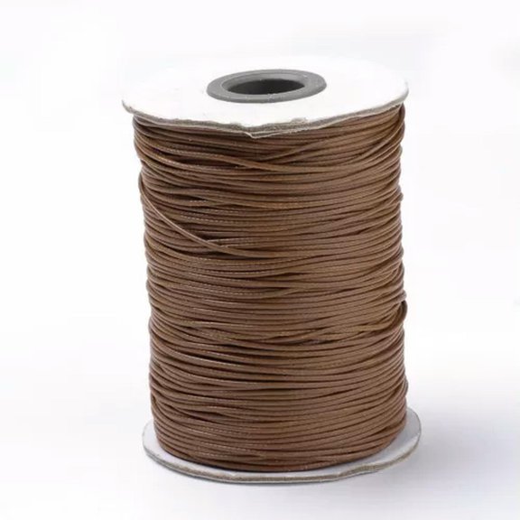 U8MO 80m/roll Braided Korean Waxed Polyester Cords Beading String Craft Threads 0.8mm-SaddleBrown