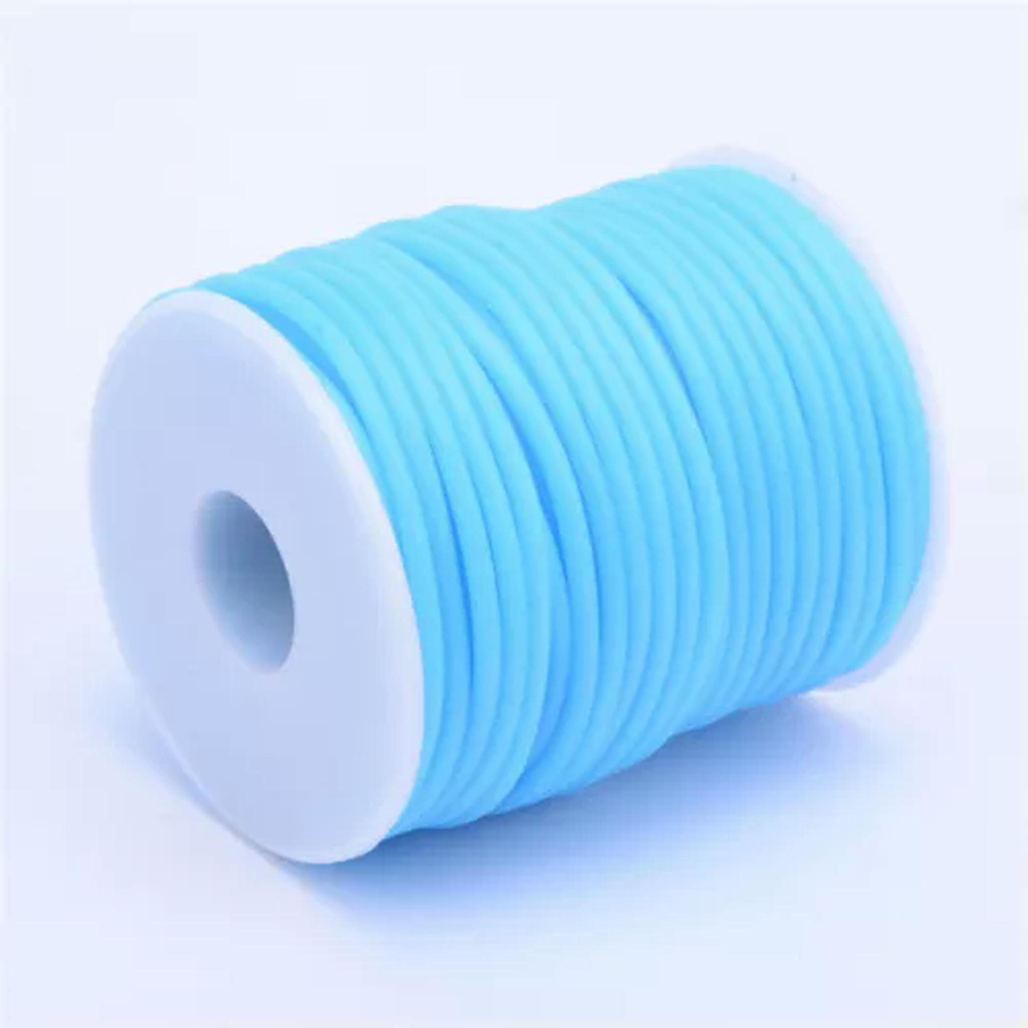 U8MO 85ft/Roll Colorful Hollow PVC Tubular Rubber Cords Jewelry String ...