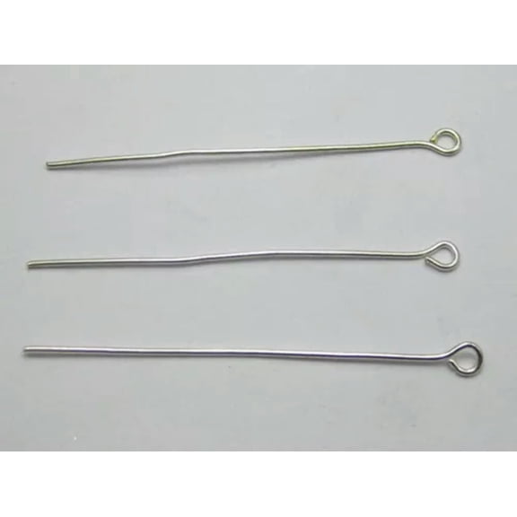 U8MO 85gram Silver Plated Eye Pins Pick your size-45X0.7mm (500pcs)