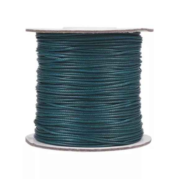 U8MO 85yds/Roll Korean Waxed Polyester Cords Round Beading Threads Tiny Strings 1mm-Teal