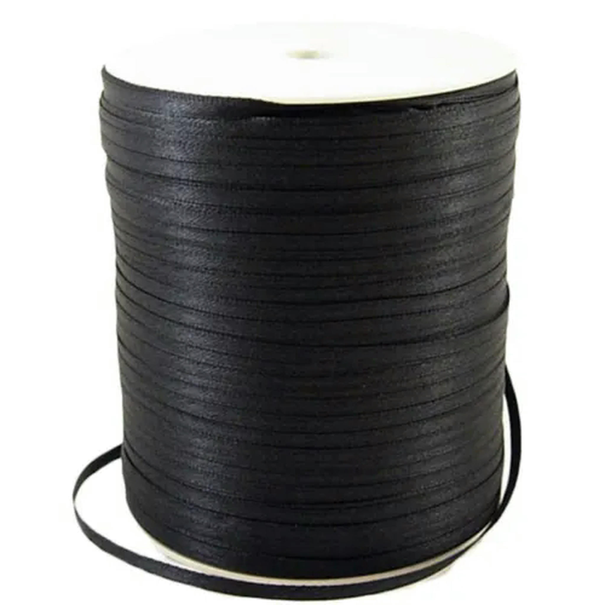 U8MO 880yds/Roll 3mm Double Face Satin Ribbons Reel Gift Wrapping Wedding Craft 1/8"-Black