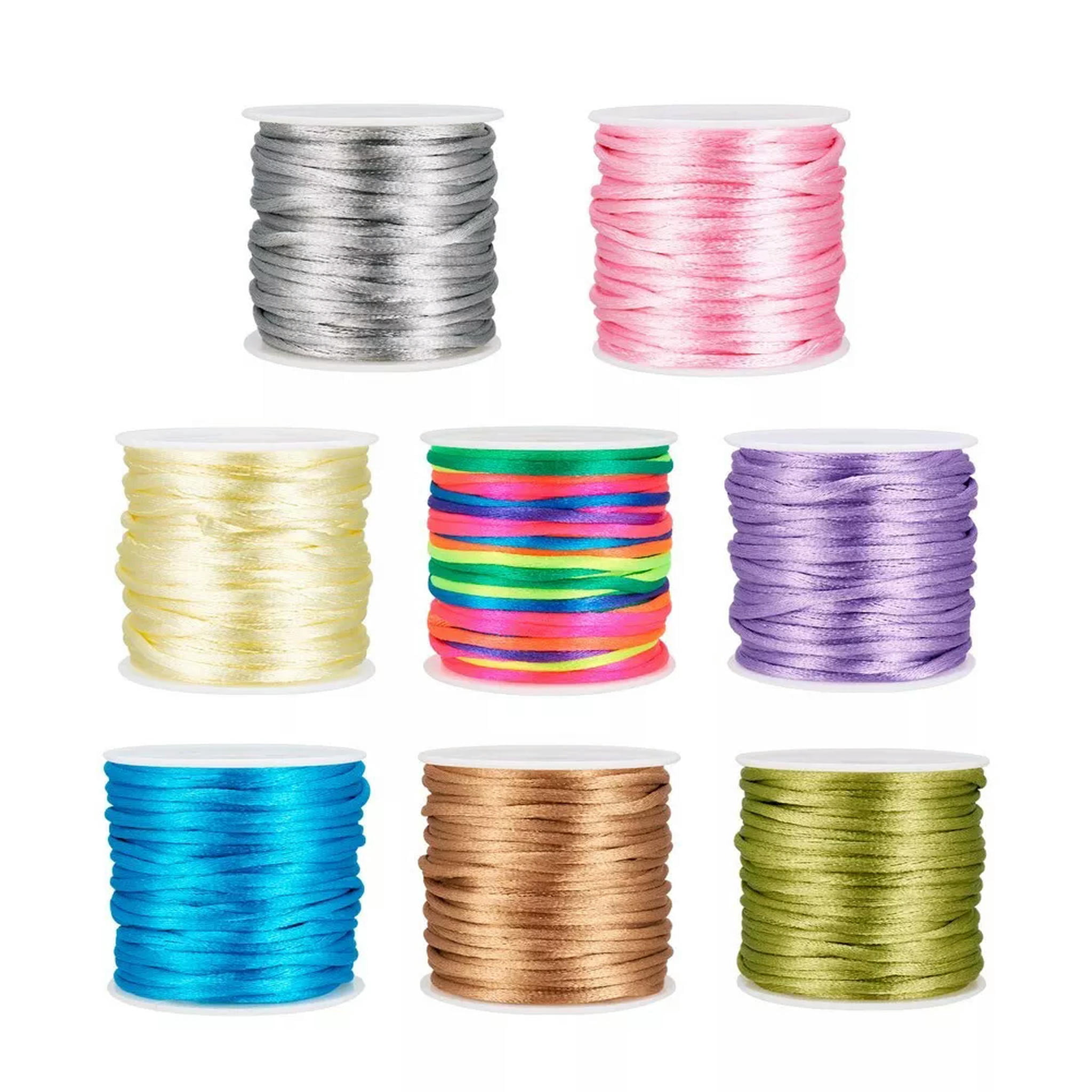 U8MO 8Roll Macrame Rattail Chinese Knot Making Cords Nylon Braided ...