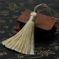 thumbnail image 1 of U8MO 8cm Ice Silk Tassel Trim Key Chian Pendant Jewelry Making DIY 28 Colors Option-10# beige, 1 of 8