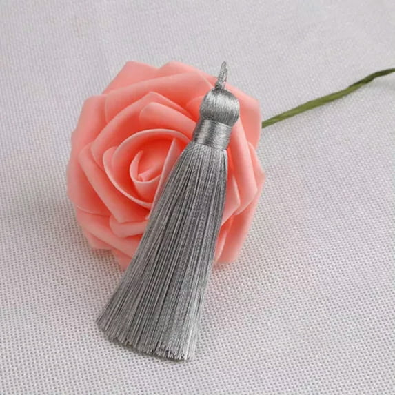 U8MO 8cm Key Chian Pendant Ice Silk Tassel Trim for Jewelry Making DIY 26 Colors-25#