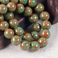thumbnail image 1 of U8MO 8mm 10mm Round Glass Colorful Painted Loose Crafts Beads lot Jewelry Making DIY-8# Orange & Green-8mm (30pcs), 1 of 8