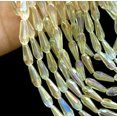 thumbnail image 1 of U8MO 8x16mm Faceted Pretty AB Yellow Crystal Quartz necklace Loose Beads 18", 1 of 3