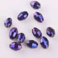 thumbnail image 1 of U8MO 8x6mm 10x8mm 13x10mm Rugby Oval Faceted Crystal Glass Loose Beads Wholesale lot-46# Metal Purple-13x10mm (10pcs), 1 of 9