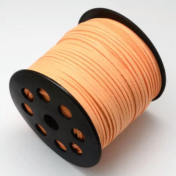 U8MO 90m/Roll Environmental Faux Suede Lace Cord Thread String Jewelry Making 3mm-SandyBrown