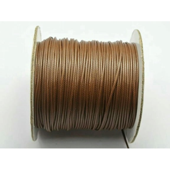 U8MO 93 Yards Coffee Korean Waxed Cord String Thread 1mm for Bracelet Necklace