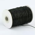thumbnail image 1 of U8MO 93 Yards Korean Waxed Cord String Thread 1mm for Bracelet Necklace Various Color-1# Black, 1 of 8