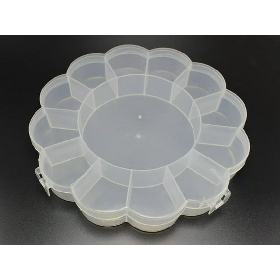 U8MO Clear Plastic Flower Box Case 13 compartments Beads Display Storage Container