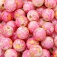 thumbnail image 1 of U8MO Colorful Painting Round 8mm 10mm ABS Plastic Acrylic Loose Beads Lot DIY Jewelry-10mm 50pcs-Pink, 1 of 5