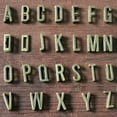 thumbnail image 1 of U8MO Craft DIY Alphabet Letter "A-Z" Slide Charm Beads Fit 7mm Slider Wristbands-26pcs Bronze Tone "A-Z" Letter, 1 of 9