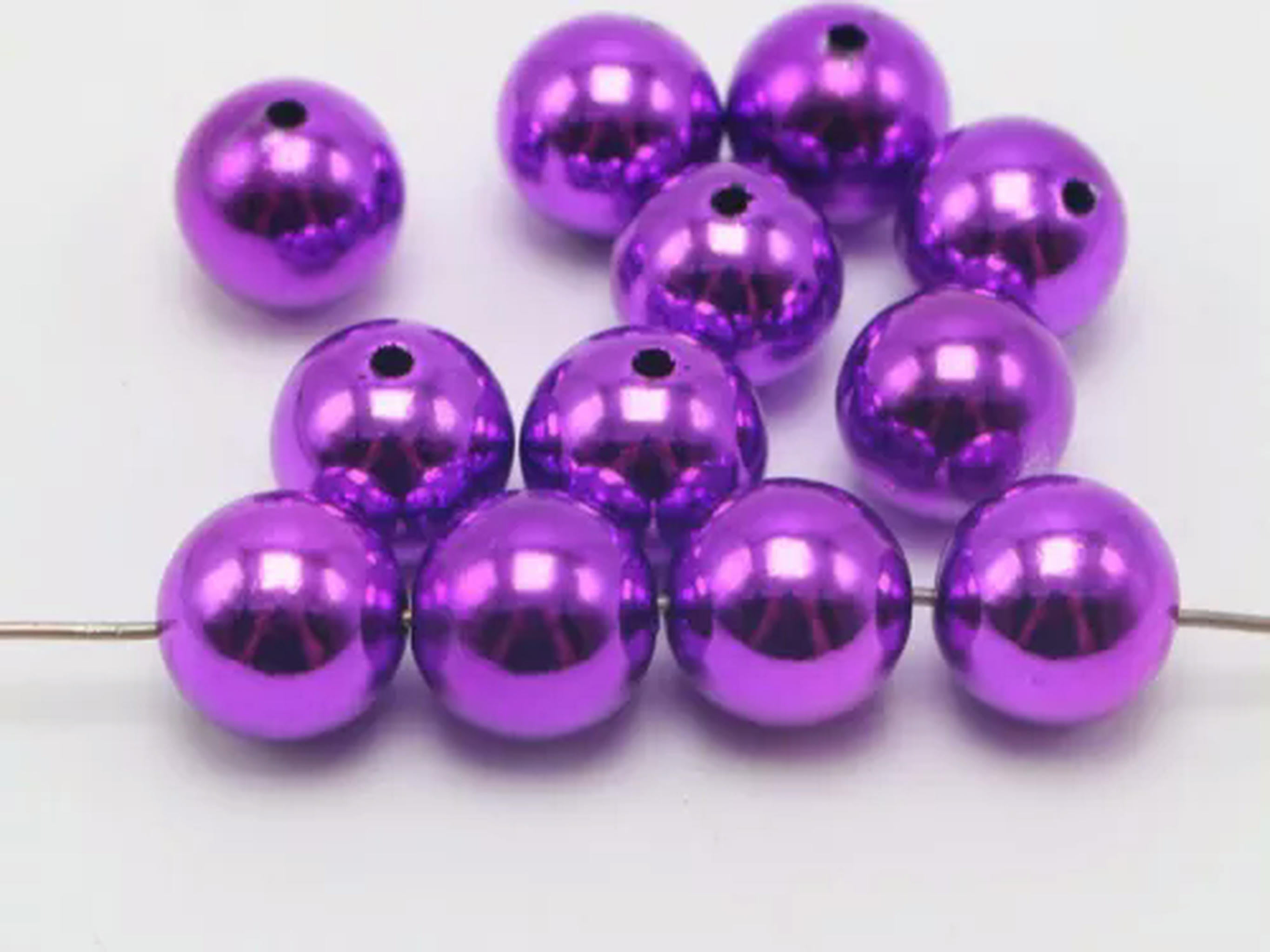 U8MO Craft DIY Shiny Metallic Color Acrylic Christmas Smooth Round ...
