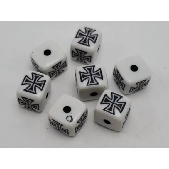 U8MO Craft DIY White Large Halloween Gothic Skull Bones Acrylic Beads Various Shape-2# 20Pcs Cross 13mm