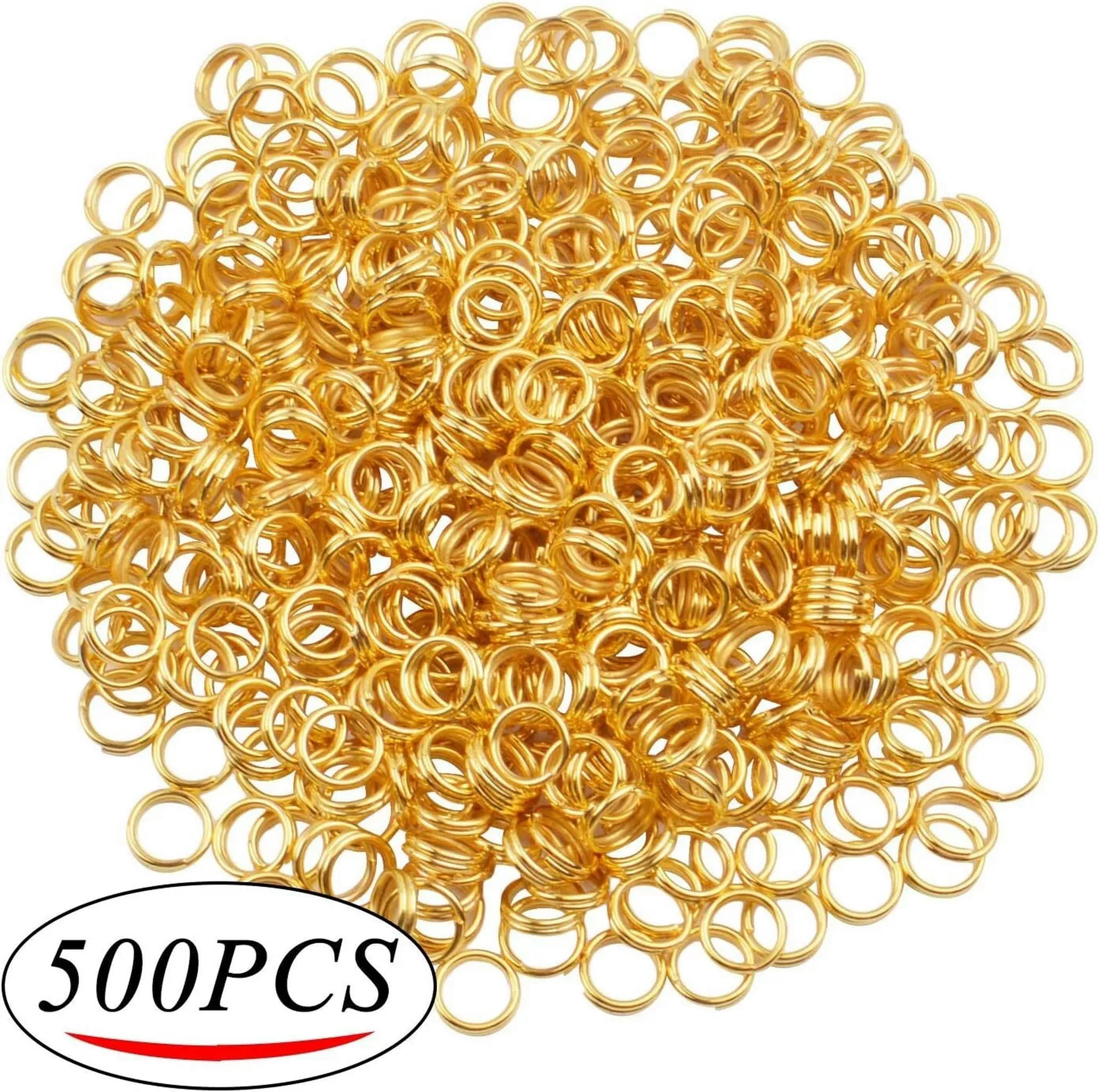 U8MO Double Loop Jump Rings Split Rings 6mm Gold Bulk Jewelry Making Findings 500pcs