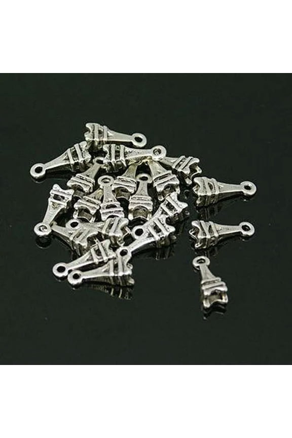 Eiffel Tower Charms Pendants Antiqued Silver Paris Charms BULK 50 Pieces