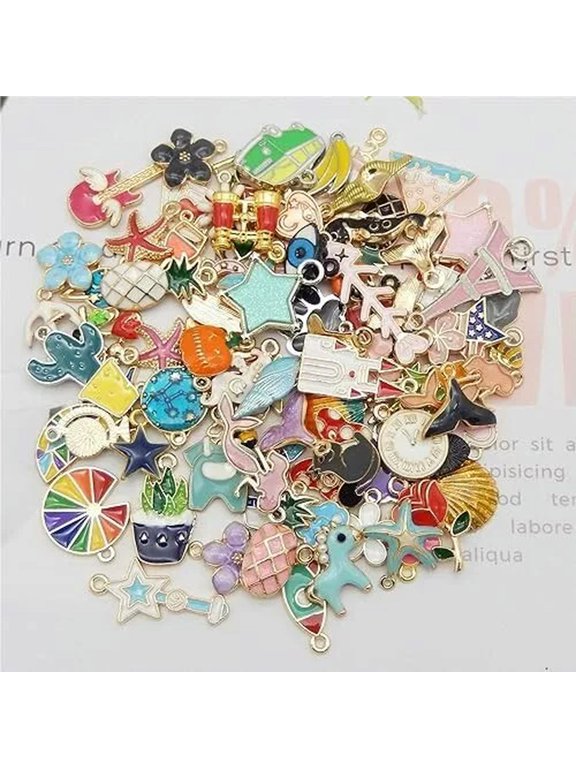 Enamel Gold Charms Pendants Findings Pairs Assorted Lot Mix 100pcs BULK