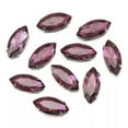 thumbnail image 1 of U8MO Eye Rugby Shape Sew on Flatback Crystal Glass Rhinestones Claw Up Craft Beads-13x27mm 10pcs-Reddish Purple, 1 of 7