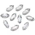 thumbnail image 1 of U8MO Eye Rugby Shape Sew on Flatback Crystal Glass Rhinestones Claw Up Craft Beads-9x18mm 20pcs-Clear, 1 of 7