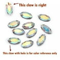 thumbnail image 1 of U8MO Eye Rugby Shape Sew on Gold Flatback Crystal Glass Rhinestones Claw Up Beads-17x32mm 5pcs-Clear AB, 1 of 7