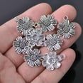 thumbnail image 1 of U8MO Flower Plant Shape Tibetan Silver Metal Loose Pendants Beads For Jewelry Making-15# 10pcs, 1 of 4