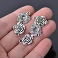 thumbnail image 1 of U8MO Flower Plant Shape Tibetan Silver Metal Loose Pendants Beads For Jewelry Making-2# 10pcs, 1 of 4