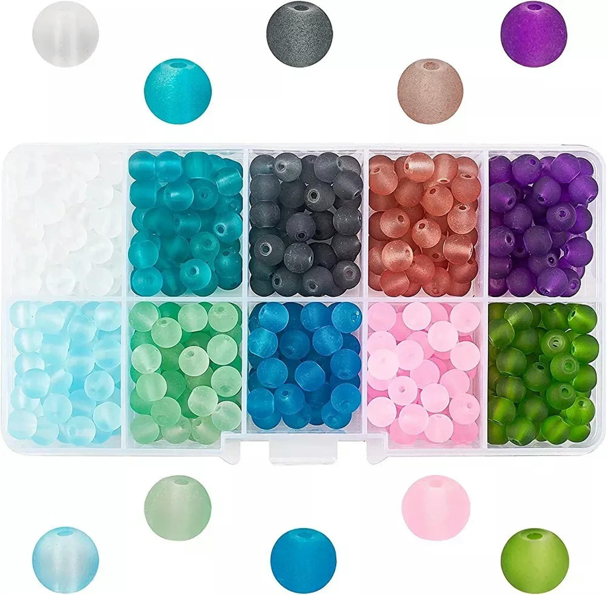 U8MO Frosted Glass Beads Solid 6mm BULK Wholesale Jewelry Supplies Opaque Round 550pc