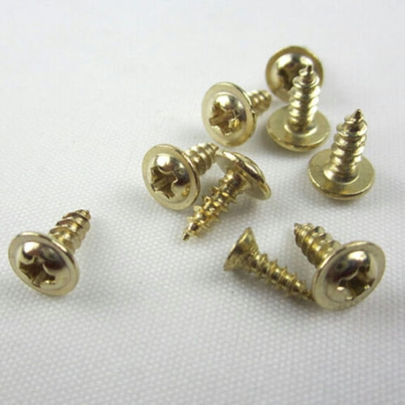 U8MO Golden Silver Round Head Self-tapping Screw Photo Frame Accessories Supplies-golden-3*8mm-40pcs