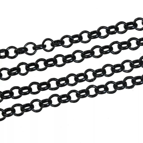U8MO Gunmetal Chain BULK Chain for Jewelry Making Black Cable Chain Wholesale 3 Meter