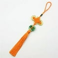 thumbnail image 1 of U8MO Handwork Chinese Knot Pendant Craft Gift Home Decoration Car Hangings-14# Orange, 1 of 8