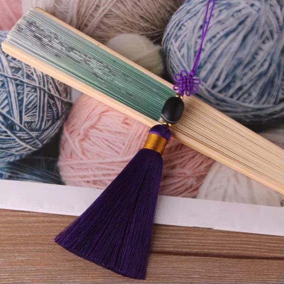 U8MO Handwork Refinement Tassel DIY Silk Tassels Pendent Jewelry Accessory-purple