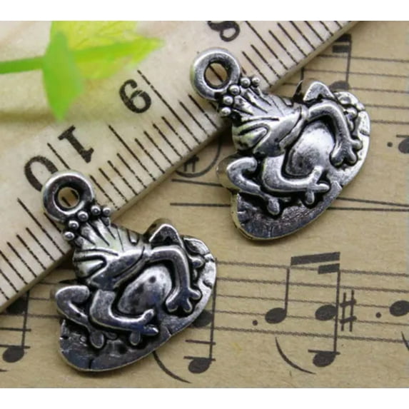 U8MO Jewelry Making DIY Frog Alloy Charms Pendants 17x15mm 10~50pc-30pcs