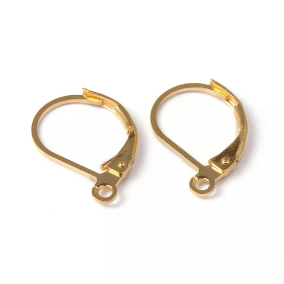 U8MO Leverback Earring Findings Gold Leverback Earring Wires Ear Wires Brass 24pcs