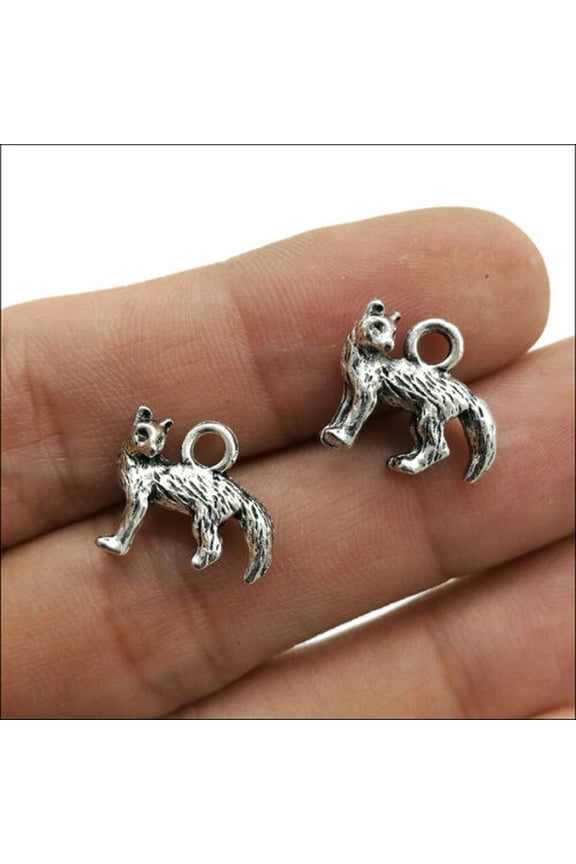 Lot 8/20/50pc Fox Tibetan Silver Charms Pendants for Jewelry Making DIY 12*15mm-8pcs