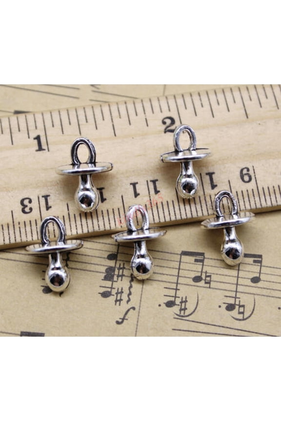 Lot 8/30/60X retro style pacifier alloy charms pendants for Jewelry Making-ancient silver-30pcs
