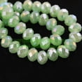 thumbnail image 1 of U8MO Lots Wholesale Rondelle Faceted Crystal Glass Loose Spacer Beads 3/4/6/8/10mm-#11 Jade Lt Green AB-8mm/30pcs, 1 of 6