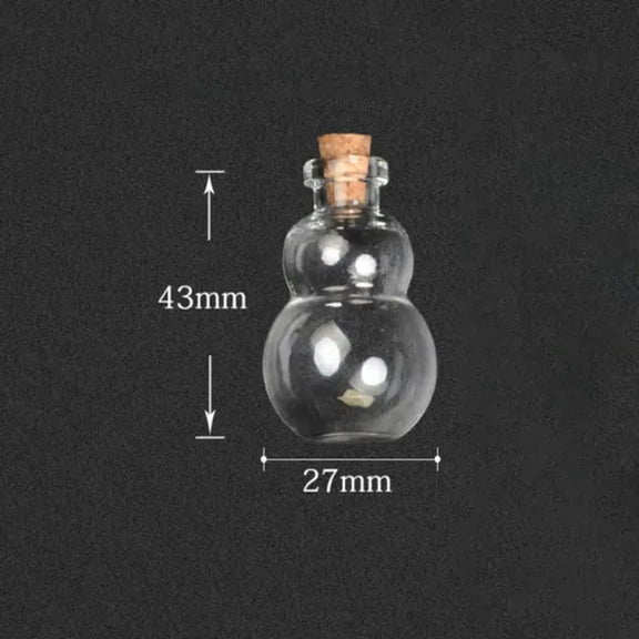 U8MO Mini Small Cork Stopper Glass Vial Jars Containers Bottle Drift Bottle 21 Styles-11# gourd 10ml