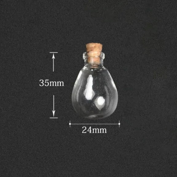 U8MO Mini Small Cork Stopper Glass Vial Jars Containers Bottle Drift Bottle 21 Styles-20# drop 7ml