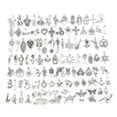 thumbnail image 1 of U8MO Mix 100pcs Antique Silver Charms Pendants for Jewelry Making Earrings Bracelet-5# Mix 100pcs, 1 of 6