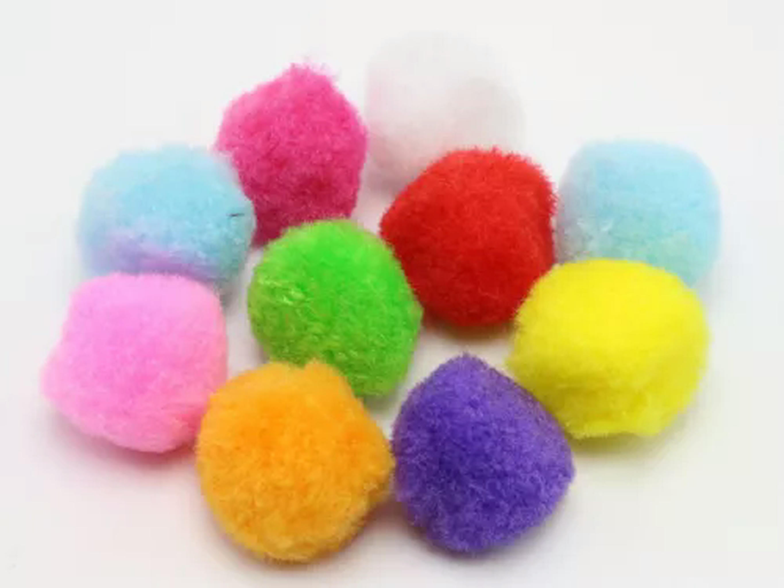 1/4" - 2" Bulk 550 Pc. 1 Lb. Of Multicolored Acrylic Pom-Poms | Oriental Trading